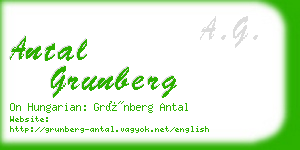 antal grunberg business card